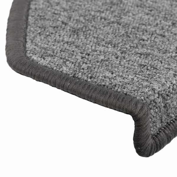 15 stk. Trappetrinmåtter mørkegrå 65x24x4 cm Grey grå