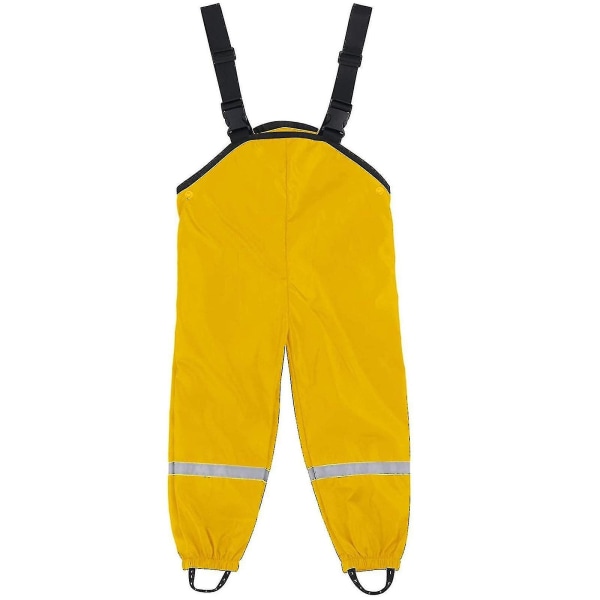 New 2023 Unisex Children's Rain Dungarees Windproof And Waterproof Mud Trousers Changzhao CMK Yellow 98