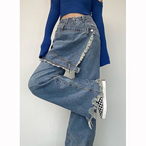 rette jeans med nye design for kvinner M