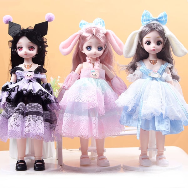 【Tricor butik】 Dress Up Barbie Doll | Doll Play House Set | Flickpresenter och barnleksaker C