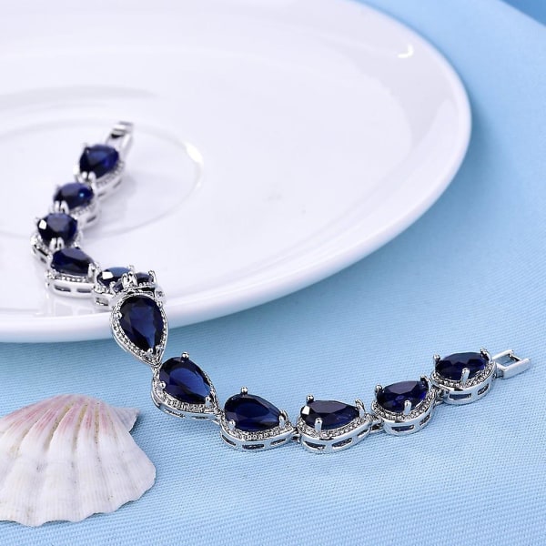 Angel Tear Design fasjonable krystallarmbånd for kvinner blue