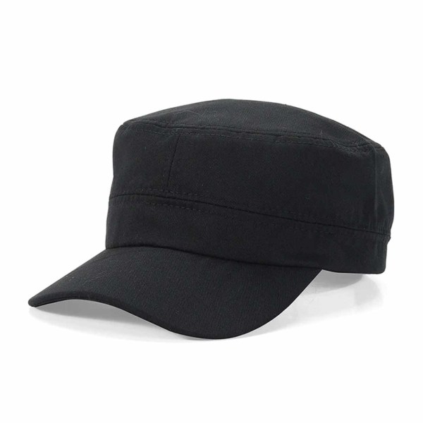 Black Army Cap - Flat Army cap Militær cap svart black one size