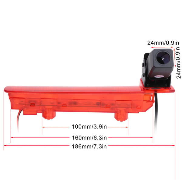 Backkamera med LED-bromsljus, vattentät, passar Transporter T5 T6 Van 2010‑2019
