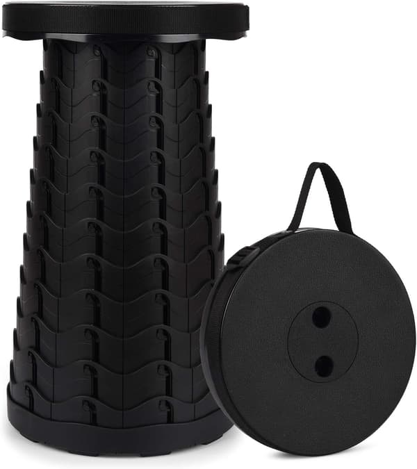 Bærbar teleskopisk skammel, 2. generations foldbar skammel til camping