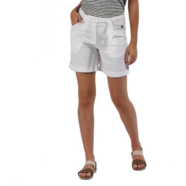 Naisten regatta Samarah Coolweave Cotton Casual kävelyshortsit CMK White UK Size 10 - Waist 27" (68cm)