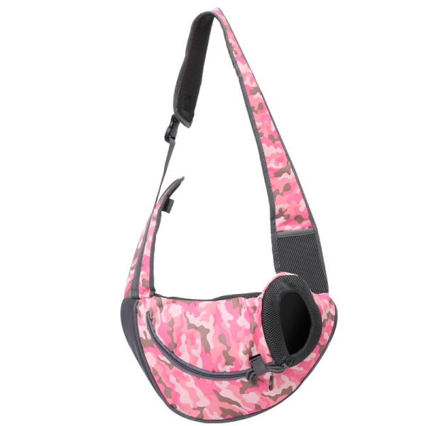 Hund Katt Handväska Resor Small Medium Pet Axelväskor Pink Camouflage L