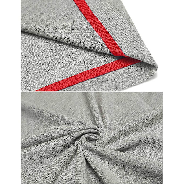 Unisex Casual Hætte Poncho Cape Kappe Mode Frakke Hættetrøje Pullover Med Lomme Lysegrå Light Grey 2XL