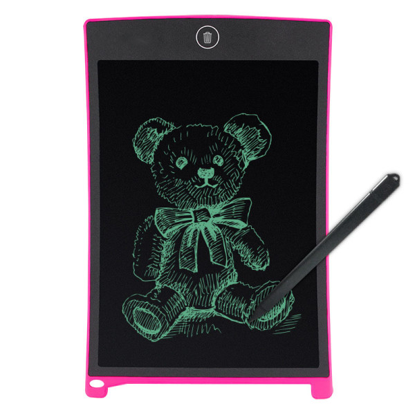 LCD-skrivplatta, 8,5 tums elektronisk skrivtavla Doodle och klotterbräda Rose Red