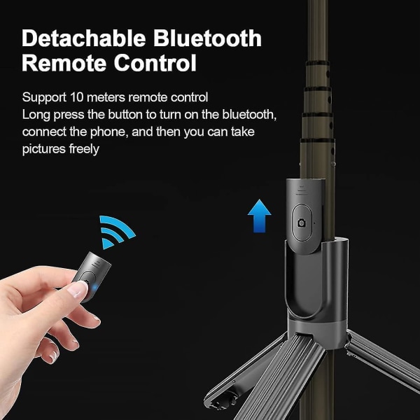 Stativ Bluetooth-fjernbetjening Selfie Ring Light 6,3"