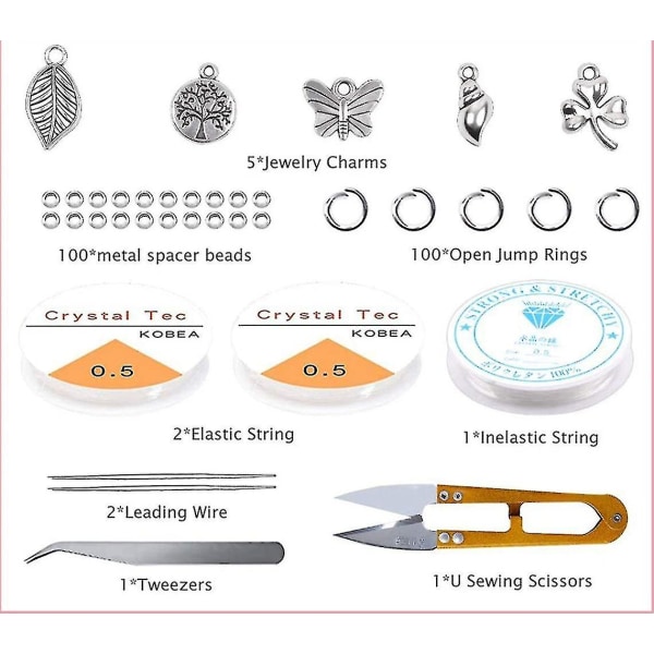 Glass frø perler for armbånd å lage beading smykker gjør kit