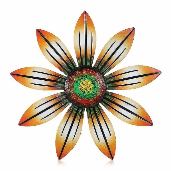 Metall Blomster Vegg Art Hengende Ornament Hage Dekor Craftsorange
