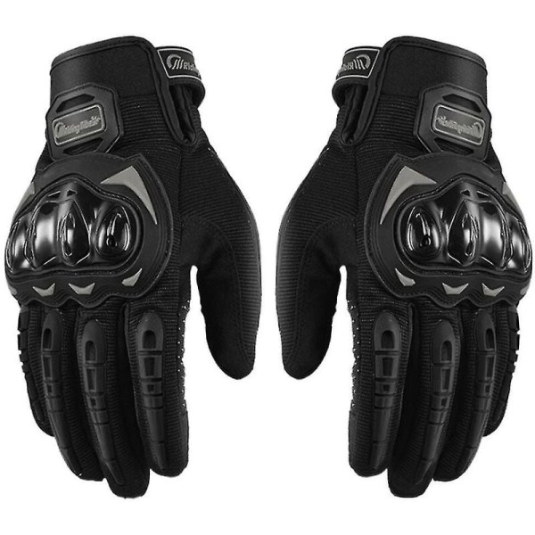 Touch Screen Motorcycle Gloves Motorbike Mittens Knuckle Protection Outdoor - Black XXL
