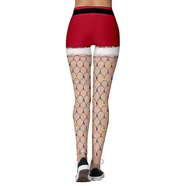 Christmas Women's Yoga Pants Leggings Mesh L