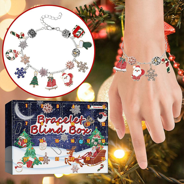 24 Days Xmas Christmas Countdown Calendars Bracelet Kit Xmas Advent