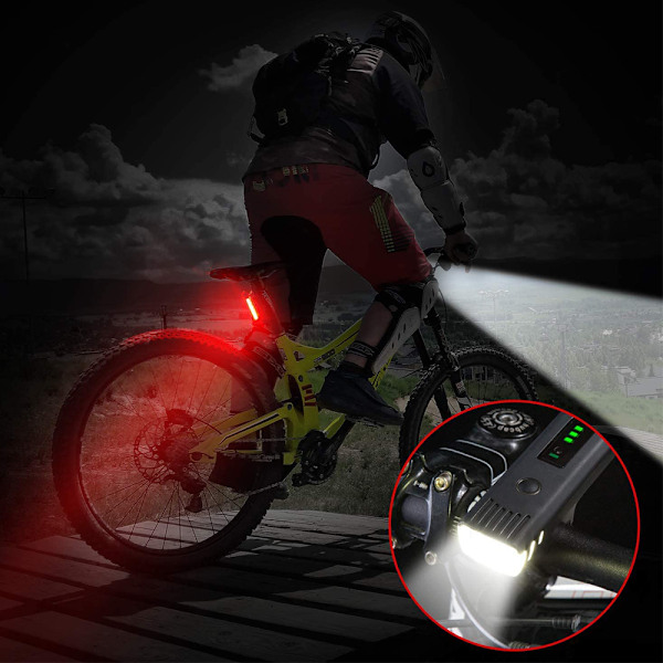Cykellampset, USB-laddningsbart cykellampset LED-cykel