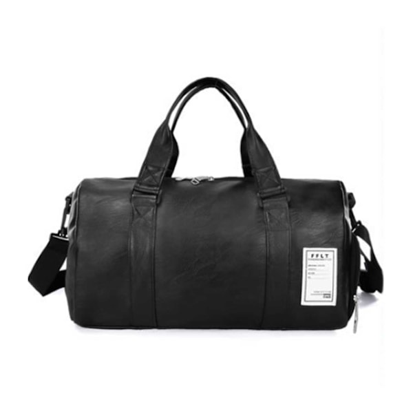 17L Väska med Skofack Skinn - Weekendbag Träningsväska - svart black