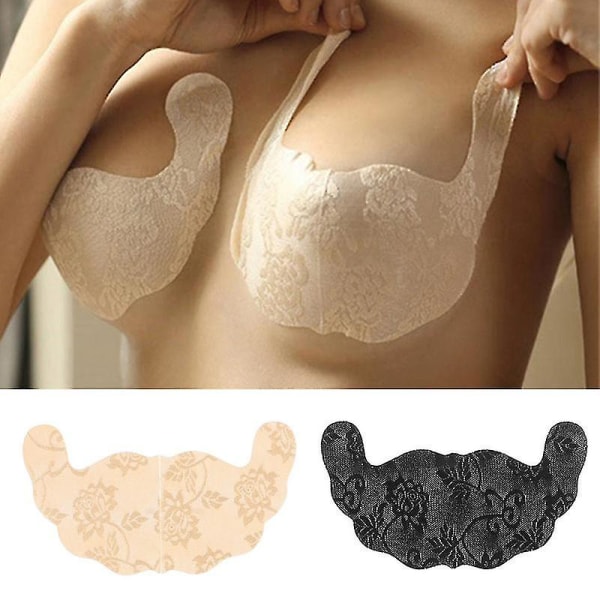 U Shape Adhesive Bra, Push Up Invisible Breast Lift Tape Black F