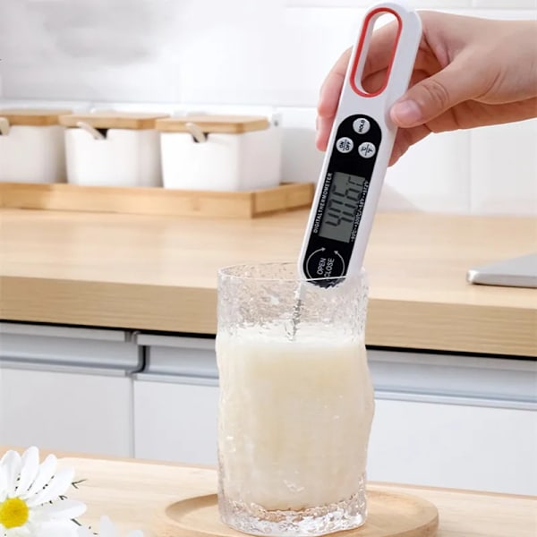 Vikbar Digital Kökstermometer Instant Read svart black