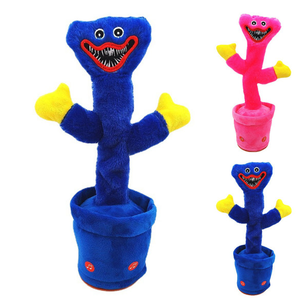 Poppy Playtime Huggy Wuggy Dancing Talking Cactus Dance Kid Lelu Blue