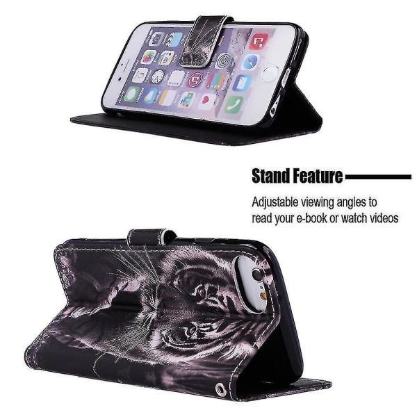 iPhone SE 2020/ 8/7 læder flip wallet cover stander
