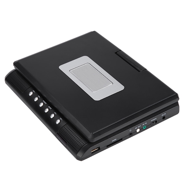 Bärbar DVD-spelare med 7-tums vridbar skärm, laddningsbart batteri, TV, Billaddare, Gamepad - US-kontakt 100-240V 0.1