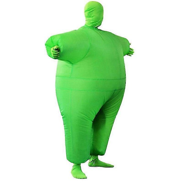 Oppblåsbar Helkroppsdrakt Kostyme Voksen Morsom Cosplay Bekledning Fest Leke Gave Green