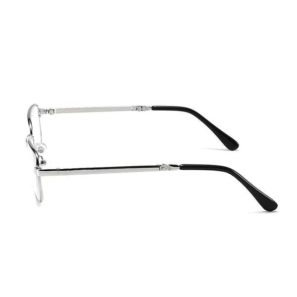 Foldbare Læsebriller med Etui Briller Styrke 3.0 Sølv silver