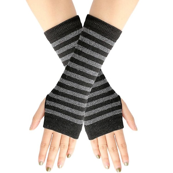 4 par vintervarme strikkede flip fingerløse eksponerede fingerhandsker uden fingre vanter handsker kvinder