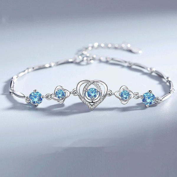 【Tricor butik】 Sølvarmbånd til kvinder 925, venskabsarmbånd, smykker til kvinder, sølvarmbånd, hjertearmbånd