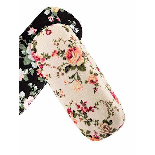 2 stk Brilleetui Hårdt etui til kvinder Blomstermønstret stof
