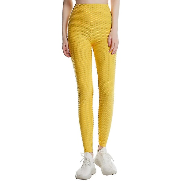 Naisten korkeavyötäröiset superjoustavat leggingsit Yellow S
