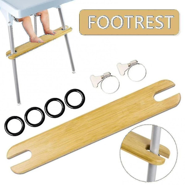 Trefotstøtte for Høy Stol Fotstøtte Komfortabel Støtte For 4,2cm Lang Stol