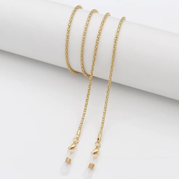 (4PCS)Ögonglasögonkedja,Elegant Solglasögonkedja,Silver Rose Gold No