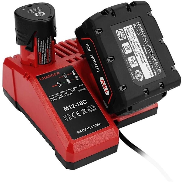 Til Milwaukee M12-18FC hurtiglader kombineret opladning af litiumbatteri