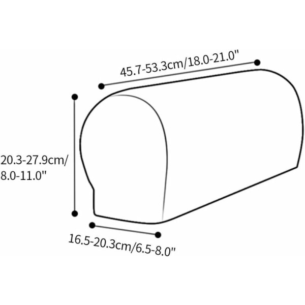 kpl Sohvan käsinojan päälliset Pehmeät nojatuolin suojukset Liukumattomat käsinojan päälliset Elastinen sohvan suoja - tummanharmaa