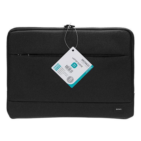 Laptop sleeve, for laptops up to 14", polyester, black