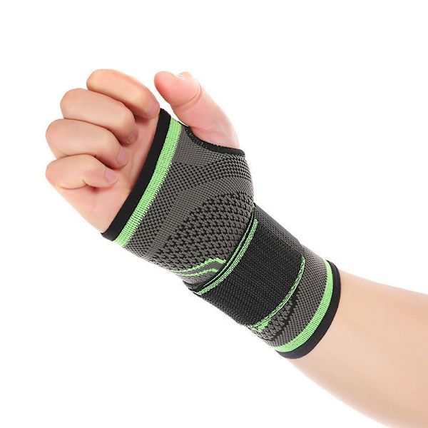 Kompressionshandske Utan Fingrar, Andningsbart Handledsstöd med Tumhål, Sport Handledsskydd för Fitness XL
