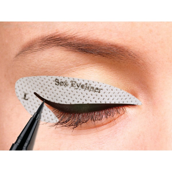 24 kpl Eyeliner Stencils Kit Eye Makeup Template Tarratyökalut