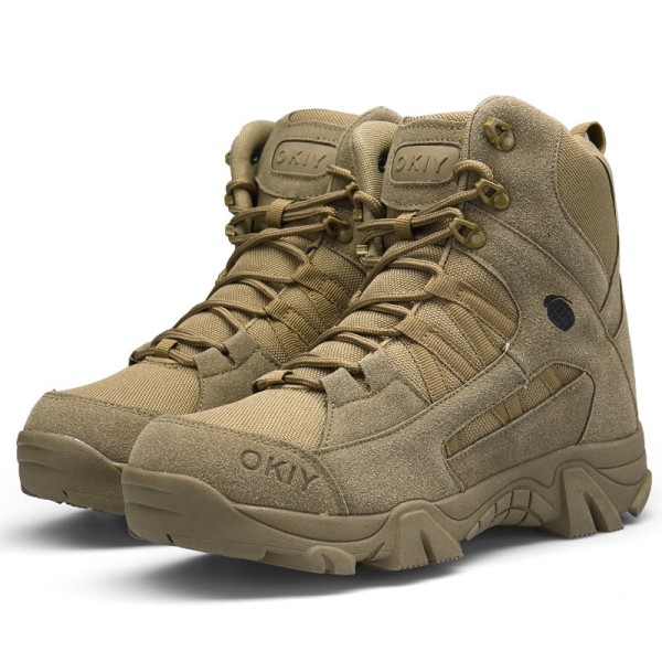 Outdoor waterproof wear-resistant high-top hiking boots brown 39
