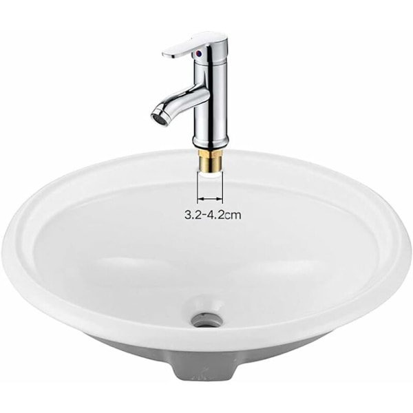 BET Badeværelsesarmatur, hvid håndvaskarmatur, højkvalitets vandhane, badeværelsesarmatur, slidstærk, velegnet til indvendig diameter 32mm-42mm