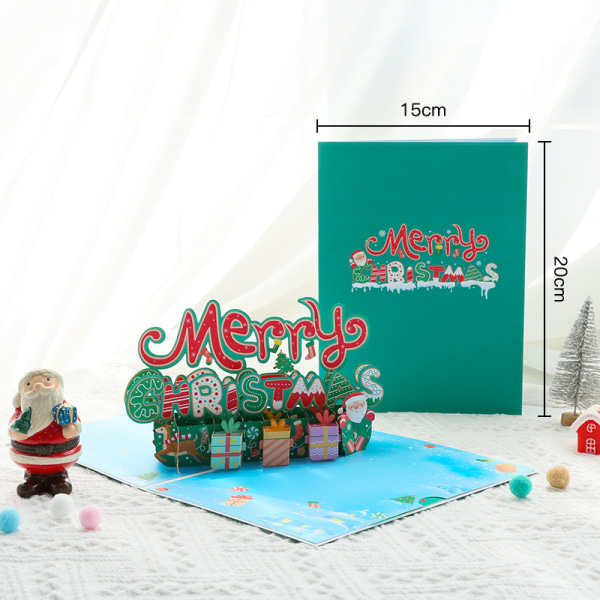3d julekort, pop op julekort med konvolutter C