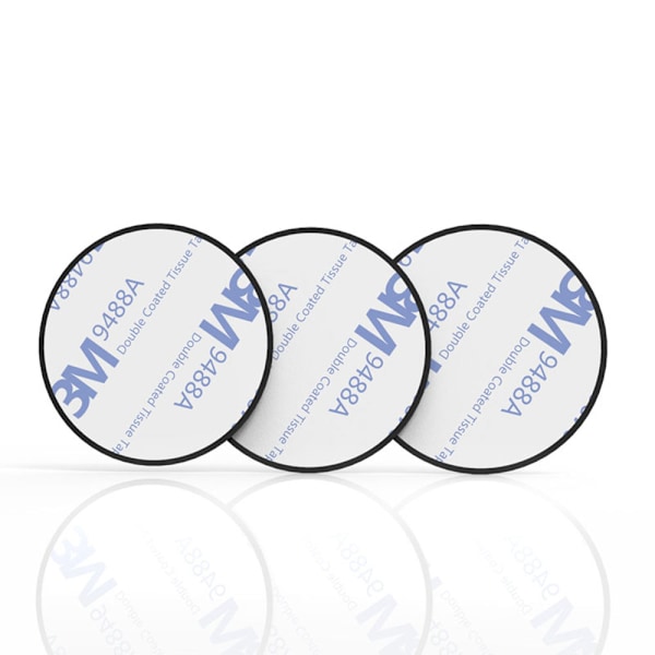2-PACK Universal Metallplatta för Magnethållare (32mm) Svart