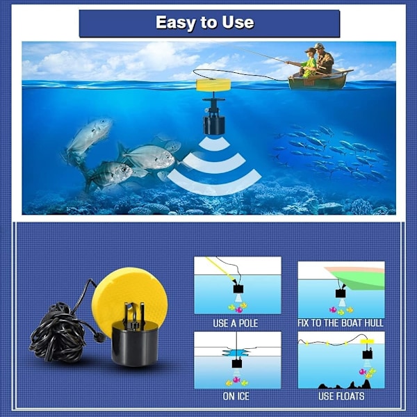Kajak Portable Fish Depth Finder Vatten Handhållen Fish Finder