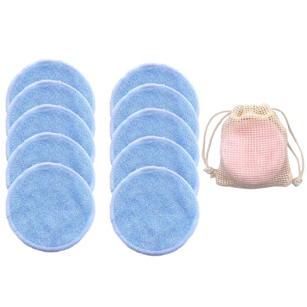 10st tvättbara runda kuddar Makeup Remover Pads