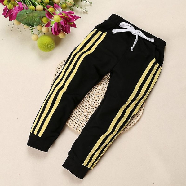 Children's striped track trousers Black 2-3 Years