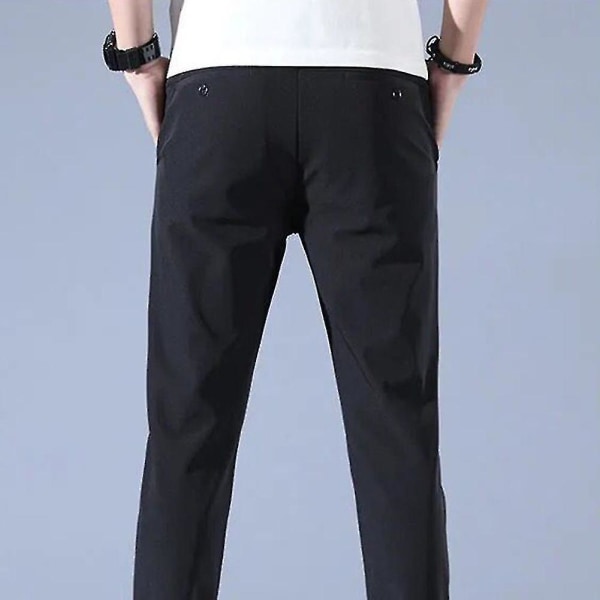 Herre golfbukser Hurtigtørrende lange komfortable fritidsbukser med lommer CMK Black 29