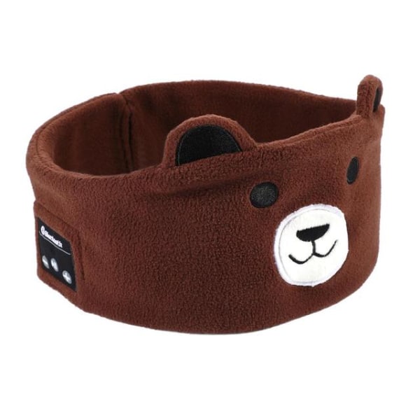 Bluetooth Headset Barn Tegneserie Animal Design Sleep Eye Mask brown