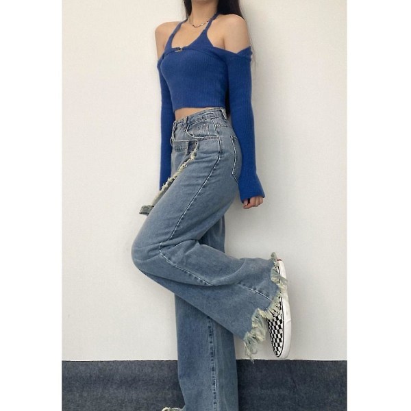 rette jeans med nye design for kvinner XXL