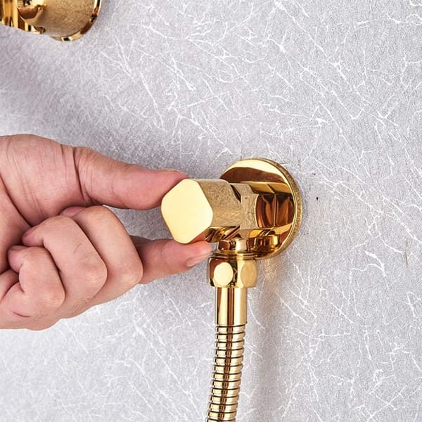 Handhållen bidéslang för toalett, guld solid brass bidéslang, enkel kallt vatten, badrumsbidédusch, baby tygblöjesprutor,A
