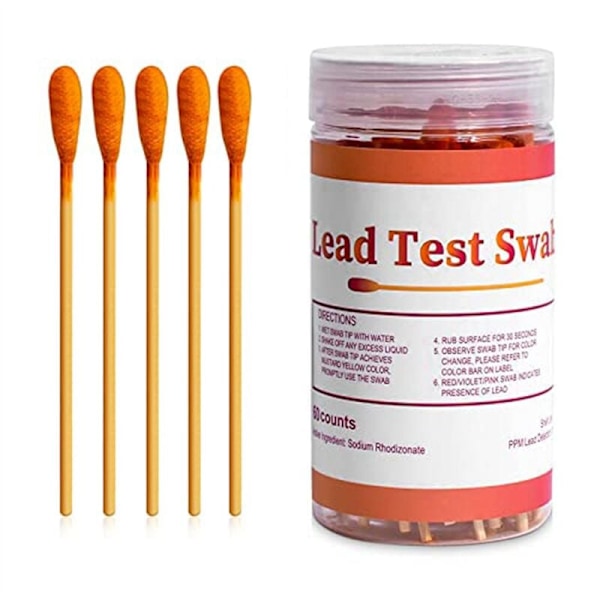 Blyfarvetest Swab Kit: 60 Blytest Kit Swabs, Hjem Blytest Kit, Blytest